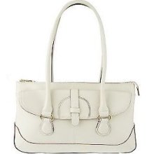 Isaac Mizrahi Live Triple Entry Satchel In Bone