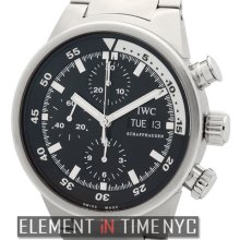 Iwc Aquatimer Chronograph Stainless Steel 42mm Black Dial Iw3719-28