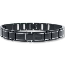 Jared Men's Bracelet Glass Stainless Steel- Gold