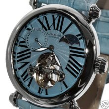 Jeanneret Ladies Alicia Blue Leather Strap Blue Dial