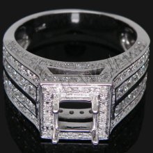 Jewelry Sets Princess 5.5mm 14Kt White Gold Diamond Engagement Ring SR00261A