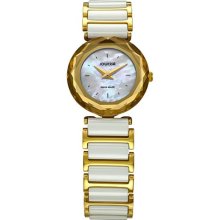 Jowissa Women's J1.004.S Safira 99 Gold Colored Bezel Mother-of-P ...