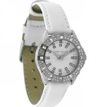 Karen Millen Ladies Watch, White Leather Strap, Ak90