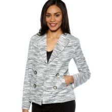 Kasper White/Black Tweed Flyaway Jacket