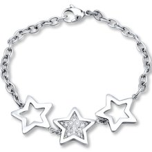 Kay Jewelers Crystal Star Bracelet Stainless Steel- Bracelets
