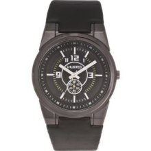 Kenneth Cole Mens Unlisted Analog Stainless Watch - Black Rubber Strap - Black Dial - UL1094