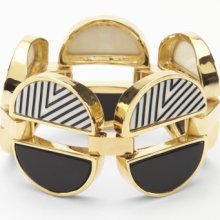 Kenneth Cole New York Gold And Enamel Half-Circle Bracelet