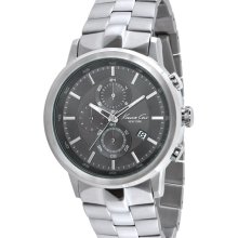 Kenneth Cole New York Round Chronograph Bracelet Watch, 46mm Silver