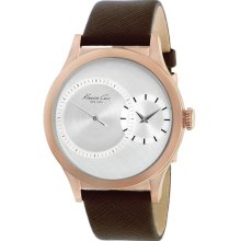 Kenneth Cole New York Round Leather Strap Watch