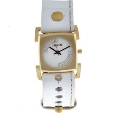 L010GIGWRW Levis Ladies White Leather Strap With White Dial Watch