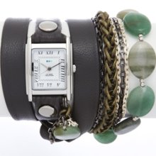 La Mer Collections Big Sur Stone & Chain Wrap Watch
