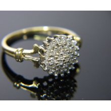 Ladies 18ct Gold And Diamond Cluster Ring