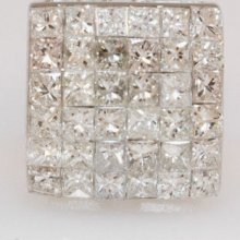 Ladies And Mens White Gold Diamond Earings