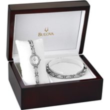 Ladies' Bulova Watch and Bracelet Set (Model: 96X109) bulova