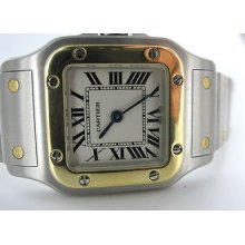 Ladies Cartier De Santos Automatic Stainless Steel & 18kt Yellow Gold Watch 1567