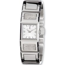 Ladies Charles Hubert Stainless Steel Crystal Watch