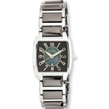 Ladies ChiselÂ® Black Ceramic Mother Of Pearl Dial Watch