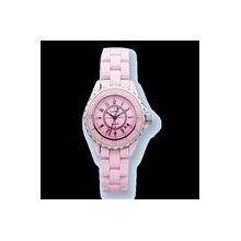 Ladies Chisel Pink Ceramic and Dial Watch