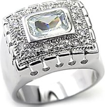 Ladies Clear Cz Ring - Size 7