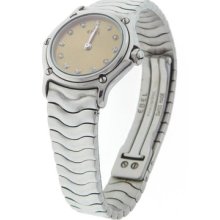 Ladies Ebel Sport Classic Wave Mini 9157112 Diamond Stainless Steel 25mm Watch