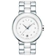 Ladies' Movado Cerena Diamond Accent Stainless Steel and Ceramic