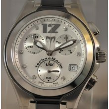 Ladies Technomarine Neo Classic Chronograph Diamond Steel & Ceramic Watch