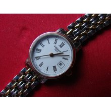 Ladies Tissot 1853 Swiss Two Tone Dress Watch, Quartz, Running