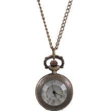 Ladies Watch Pendant - Antique Gold Magnifier Window Design-Victorian/Steampunk