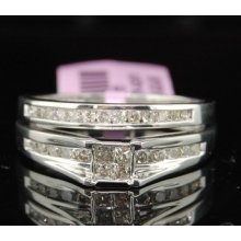 Ladies White Gold Diamond Engagement Bridal Band Ring