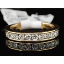 Ladies Yellow Gold Diamond Wedding Engagement Band Ring