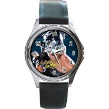 Lady Gaga Unisex Silver-Tone Round Metal Watch 12