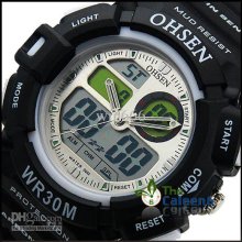 Large Disk Multi-functional Sports Style Rubber Watch 100pc/lot 1201