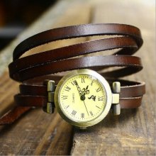 Leather Wrap Watch (VI0179)