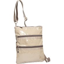 LeSportsac Kasey Patent Yuka Taupe - LeSportsac Fabric Handbags