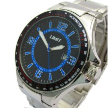Limit Gents Mens Metal Bracelet Watch With Date 5410 Boxed