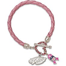 LogoArt Philadelphia Eagles Breast Cancer Awareness Pink Rope Bracelet