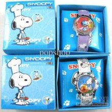 Lots 10 Pcs New Cartoon Snoopy Wristwatches Watch Boxes