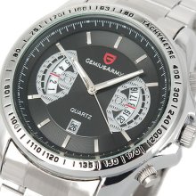 Luxury Iron Stainless Steel Sport Date Hour Men Army Military Wrist Watch Gift