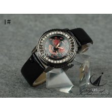 Luxury Lady Bashion (2 Colors)black Dial Silver Dial Diamond Leather