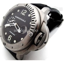 Luxury Mens New Submersible Pam25 Pam 25 Black Rubber Strap Automati
