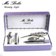 Ma Bella Ladies Womens Watch Wristwatch Gift Set