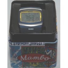 Mambo Mens Blue & Silver Digital Watch