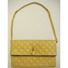 Marc Jacobs 'sandy Quilting' Quilted Gold Clutch Bag