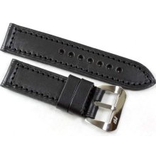 Mario Paci 6 water resistant calf leather black with sewn in Mario Paci shiny buckle