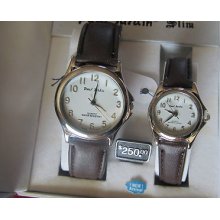 Matching Set Of Mens And Womens Paul Jardin Slim Watches