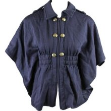 Material Girl Womens Flttter Zip Smock Waist Cape Jacket ...