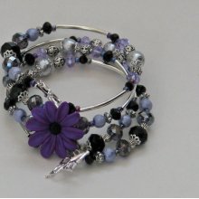 Mauve Moments Memory Wire Bracelet Mauve Moments Memory Wire Bracelet