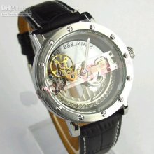 Men Automatic Mechanical Watch Watches Silver Wristwatch Watch Strap