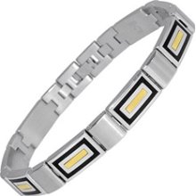 Men's 10K Gold and Stainless Steel Bracelet bracelets