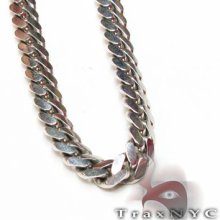 Mens 10k White Gold 9.5inches 6mm Bracelet 21.50 Grams